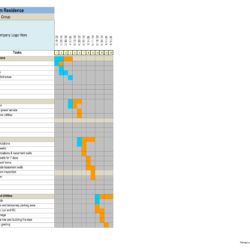 Residential Construction Schedule Template – Dynamic Excel & Google Sheets Gantt Chart