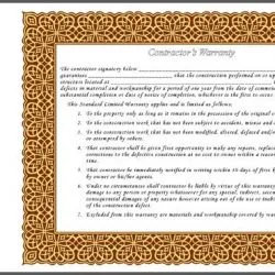 Contractors Warranty